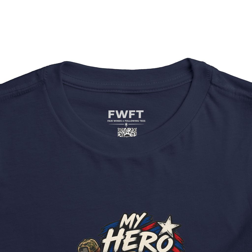 My Hero Doesn't Wear a Cape. My Hero is a Veteran. Son of a Veteran Shirt for Boys, Proud Military Kid T Shirt, Veteran Dad Son Tee, Military Family Gift, Patriotic Youth Shirt, Veteran Family