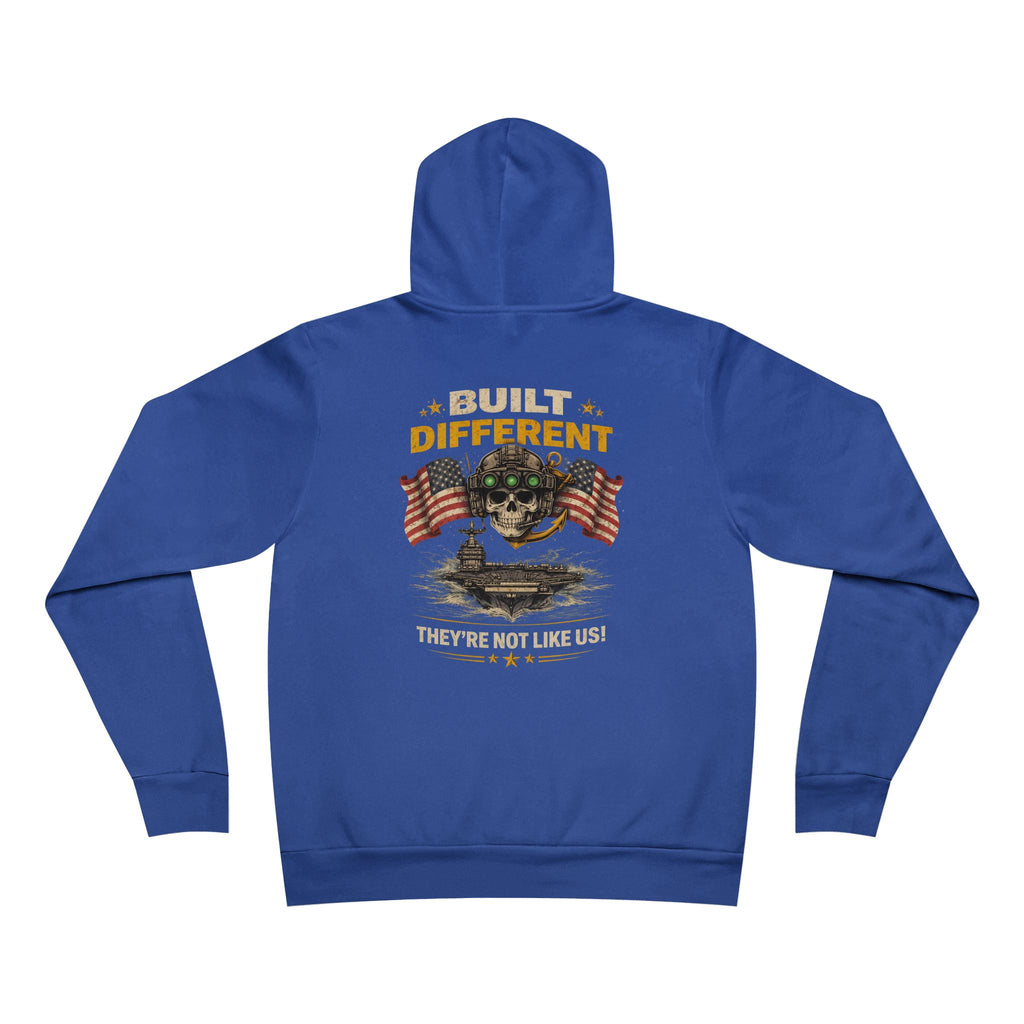 Built Different USN Hoodie – They’re Not Like Us Navy Veteran Military Anchor Sweatshirt