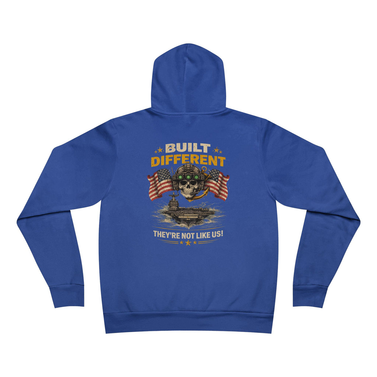 Built Different USN Hoodie – They’re Not Like Us Navy Veteran Military Anchor Sweatshirt