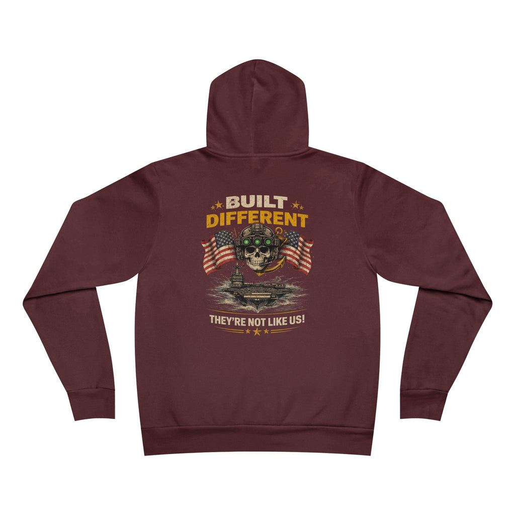 Built Different USN Hoodie – They’re Not Like Us Navy Veteran Military Anchor Sweatshirt