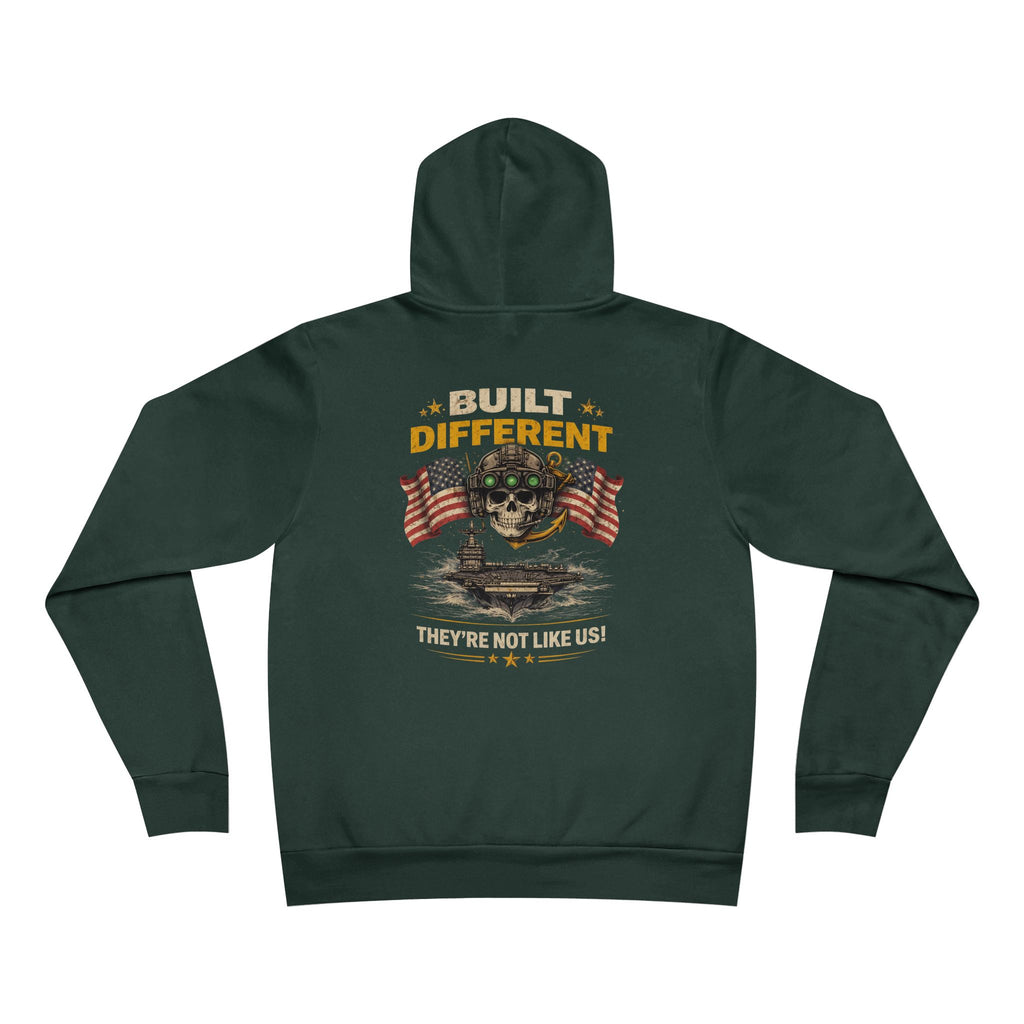 Built Different USN Hoodie – They’re Not Like Us Navy Veteran Military Anchor Sweatshirt