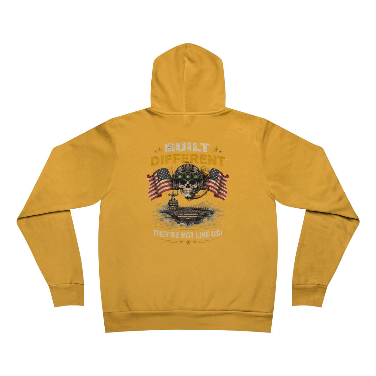 Built Different USN Hoodie – They’re Not Like Us Navy Veteran Military Anchor Sweatshirt