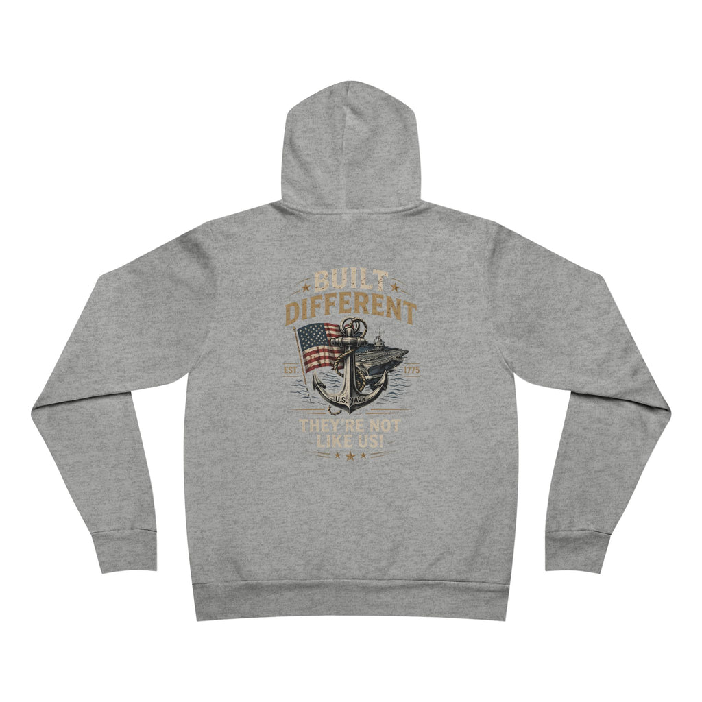 Built Different USN Hoodie – They’re Not Like Us Navy Veteran Military Anchor Sweatshirt