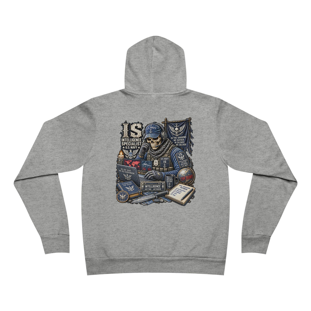 IS (Intelligence Specialist) US Navy Heavy Metal Hoodie – Wear Your Rate with Pride
