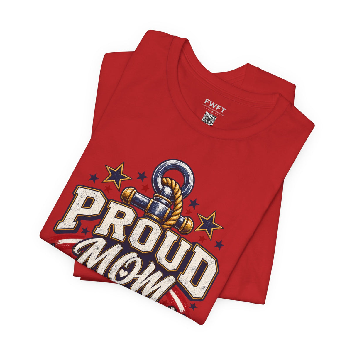 Proud Mom of a U.S. Navy Sailor Shirt, Military Mother Gift, Navy Family Tee
