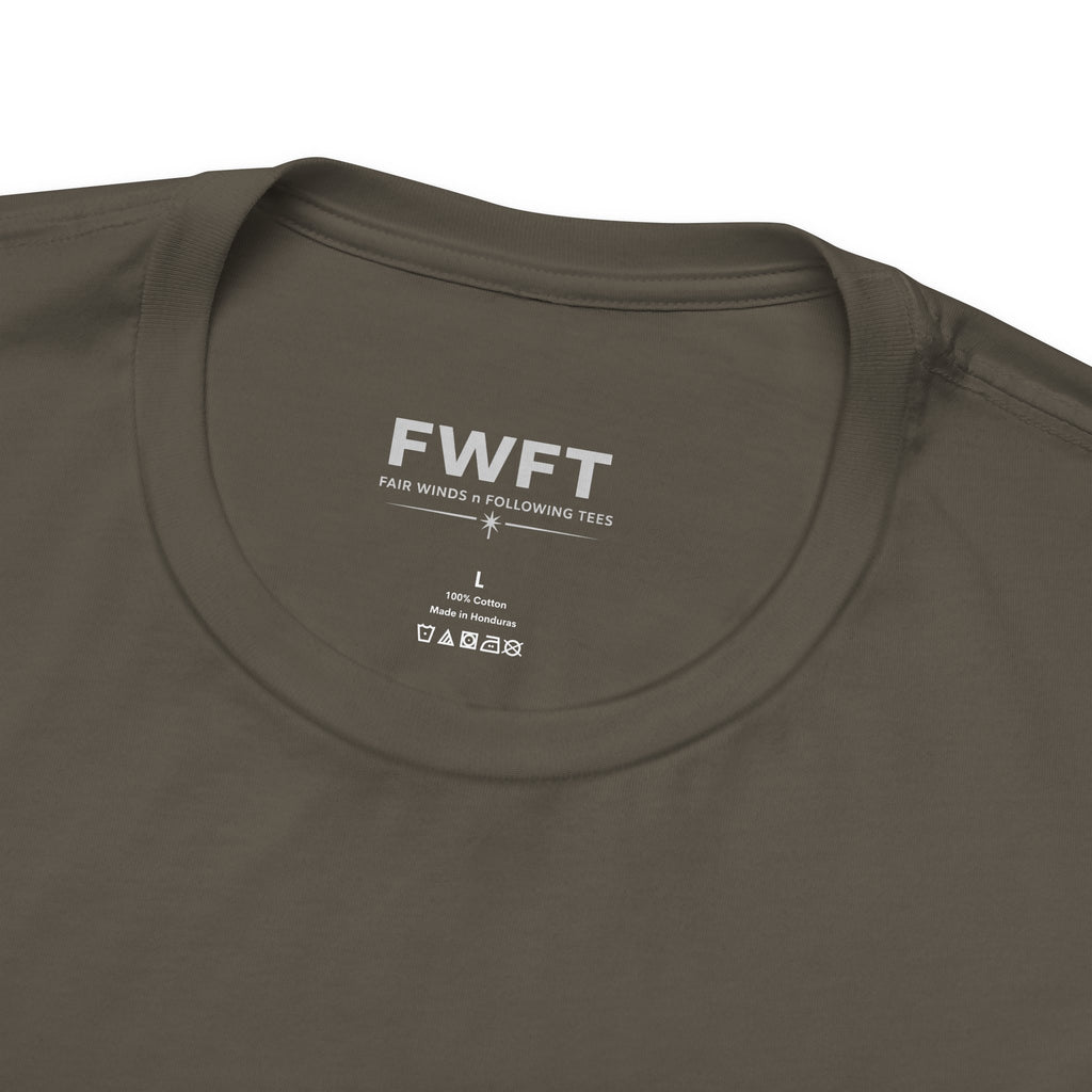 FWFT Logo T-Shirt, Fair Winds & Following Tees Shirt, Navy Inspired Tee, Veteran Apparel, Military Streetwear Shirt