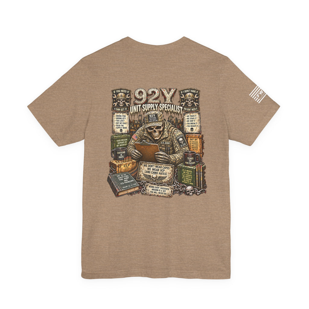92Y (Unit Supply Specialist) - US Army Heavy Metal T-shirt | Veteran Military Shirt