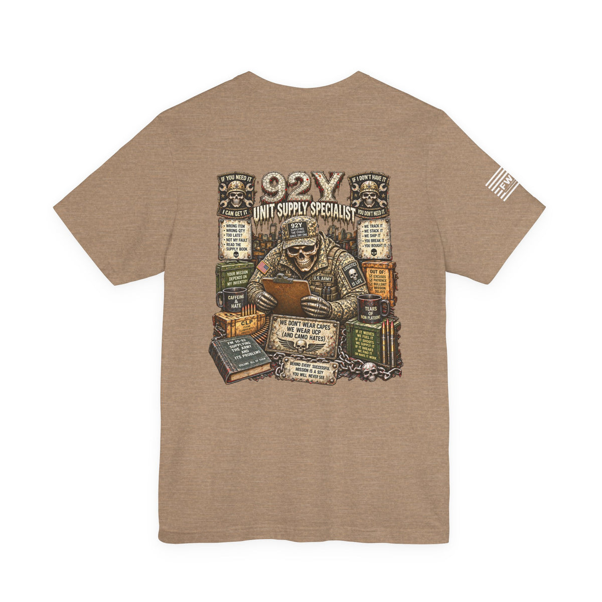 92Y (Unit Supply Specialist) - US Army Heavy Metal T-shirt | Veteran Military Shirt