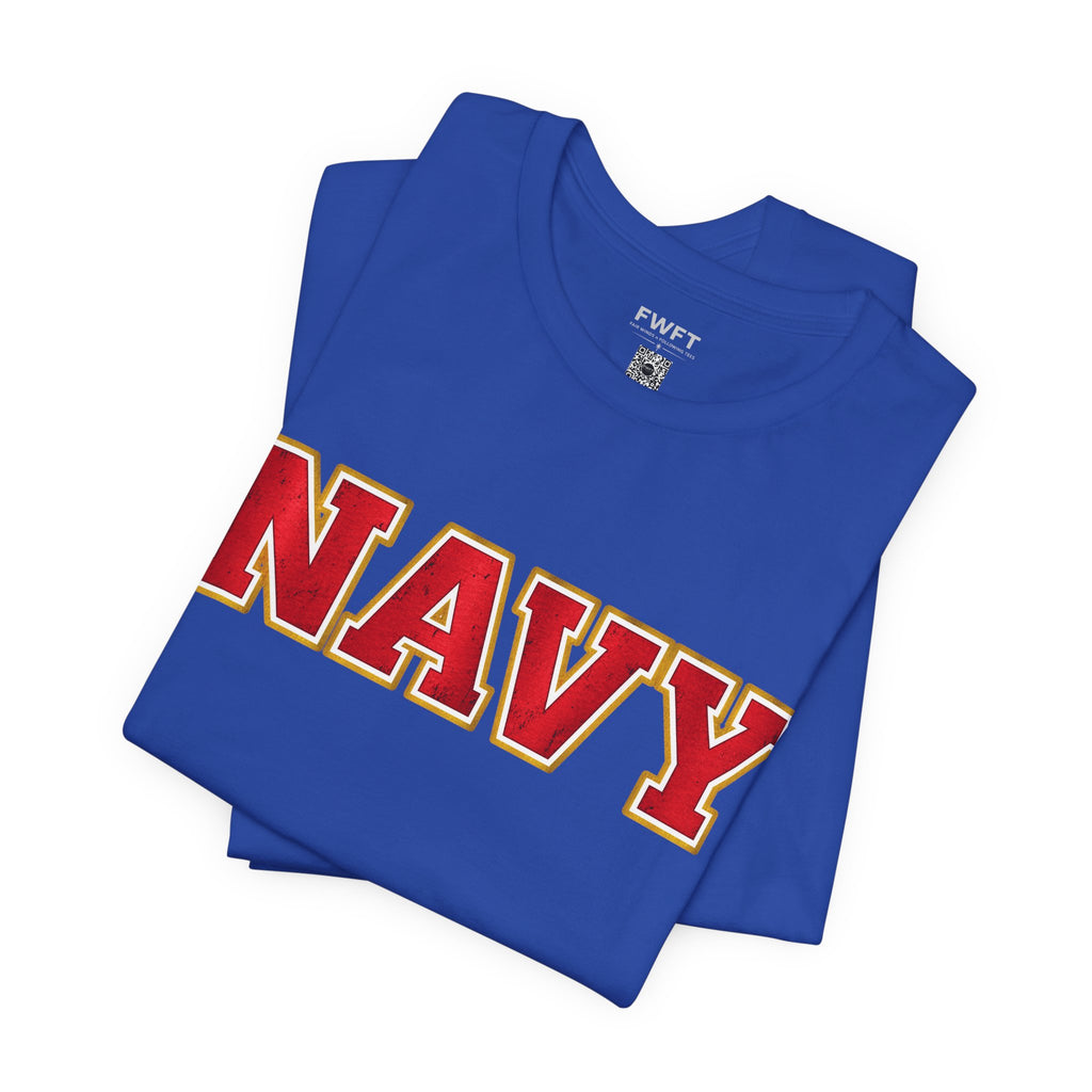 Navy Red Shirt, Navy Veteran Tee, Military Pride T Shirt, Black Navy Gift, Sailor Apparel