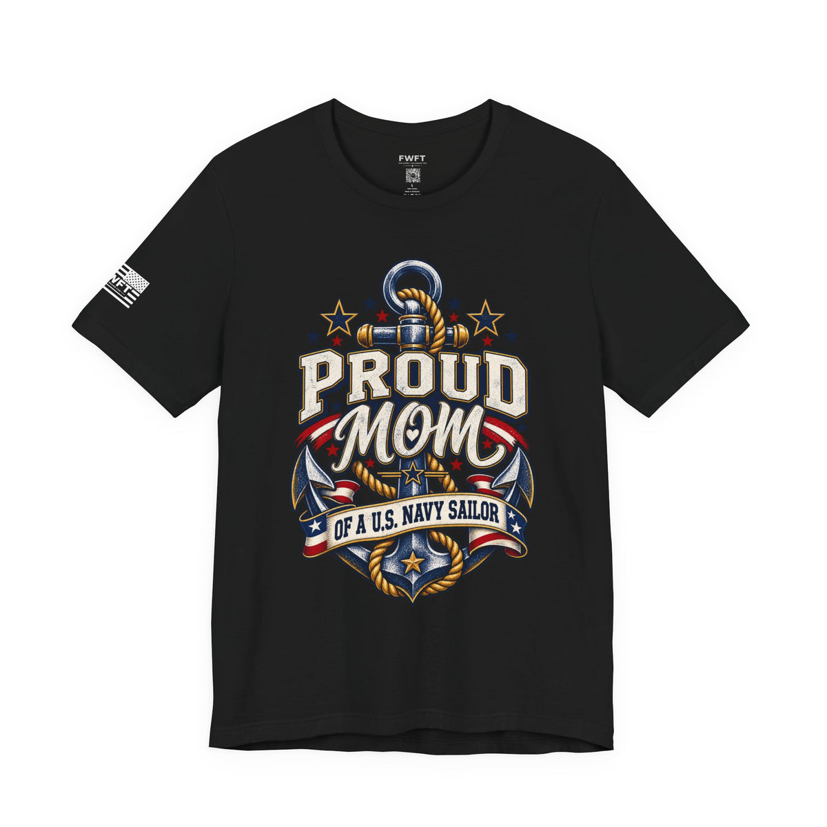 Proud Mom of a U.S. Navy Sailor Shirt, Military Mother Gift, Navy Family Tee