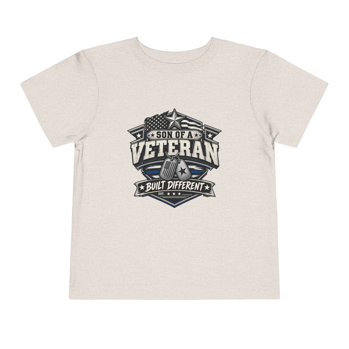 Son of a Veteran. Built Different. Son of a Veteran Shirt for Boys, Proud Military Kid T Shirt, Veteran Dad Son Tee, Military Family Gift, Patriotic Youth Shirt, Veteran Family