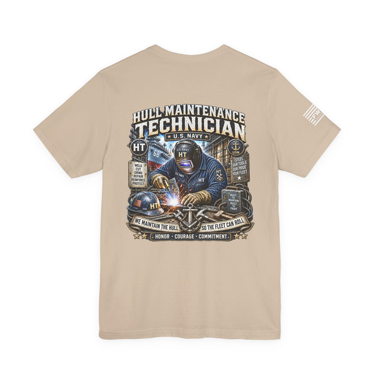 HT (Hull Maintenance Technician) - Heavy Metal Rate Specific T-shirt