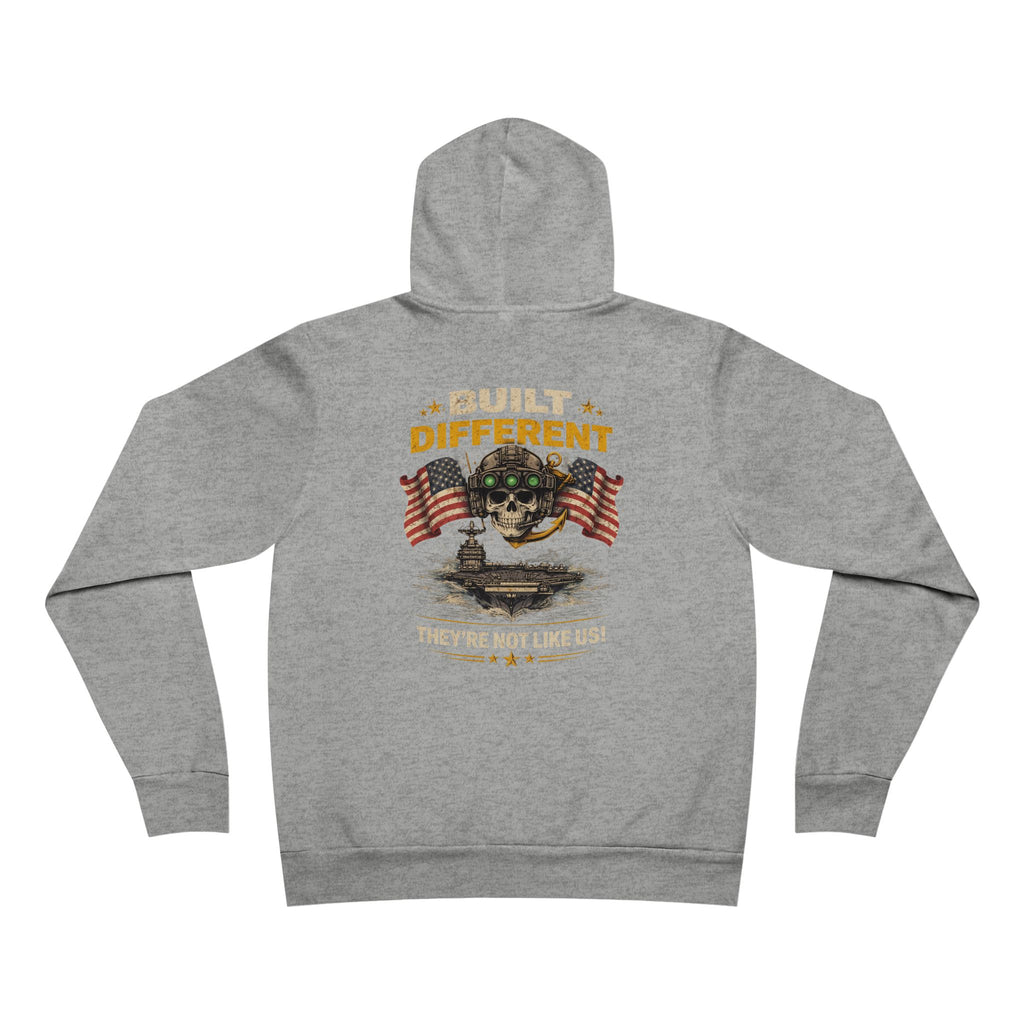 Built Different USN Hoodie – They’re Not Like Us Navy Veteran Military Anchor Sweatshirt