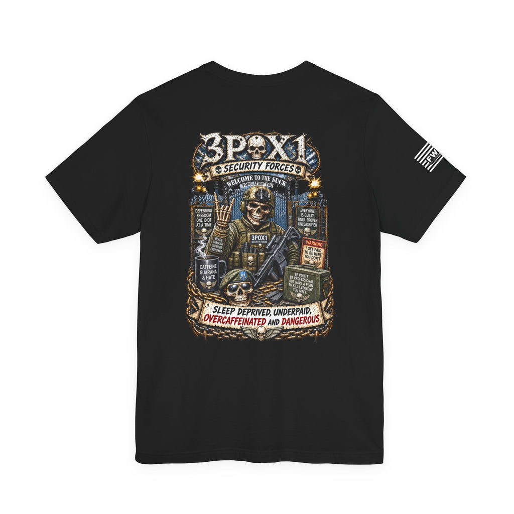 3P0X1 (Security Forces) - USAF AFSC Specific Heavy Metal Edition | Air Force Veteran T-Shirt