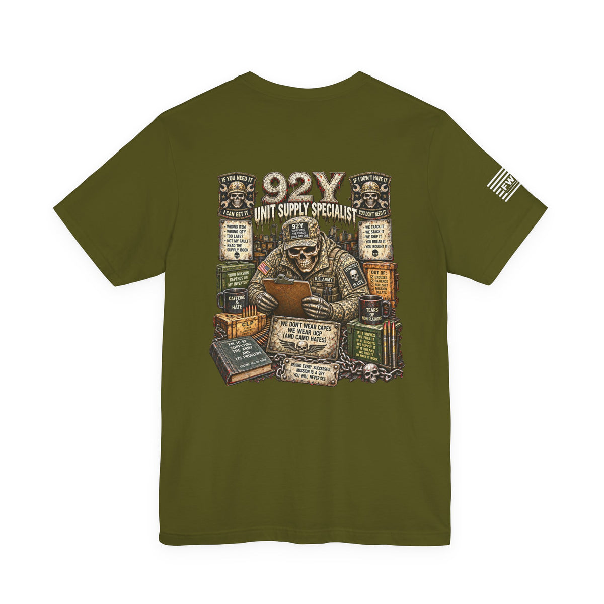 92Y (Unit Supply Specialist) - US Army Heavy Metal T-shirt | Veteran Military Shirt