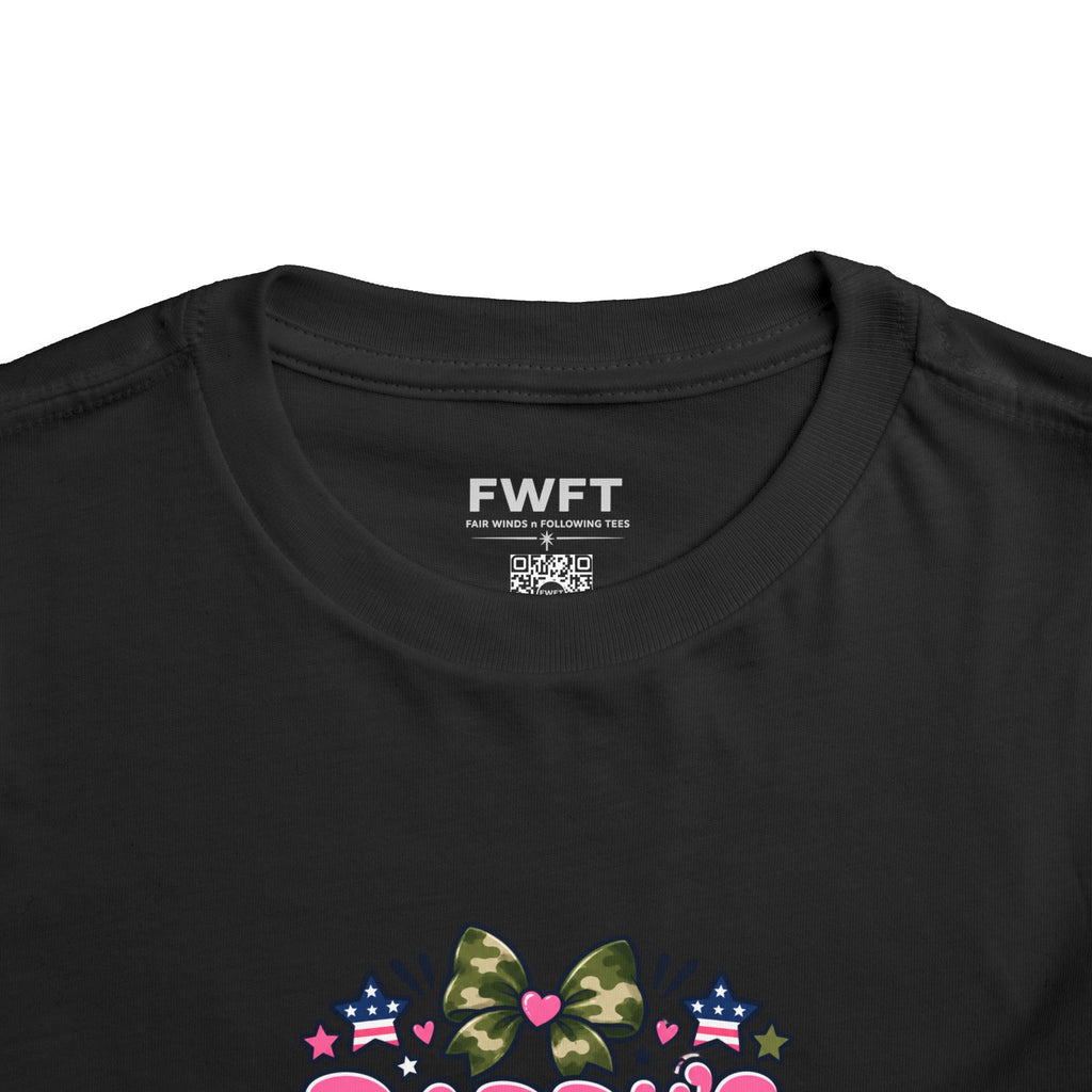 Daddy’s Brave Little Girl Shirt, Proud Daughter of a Veteran Kids Tee