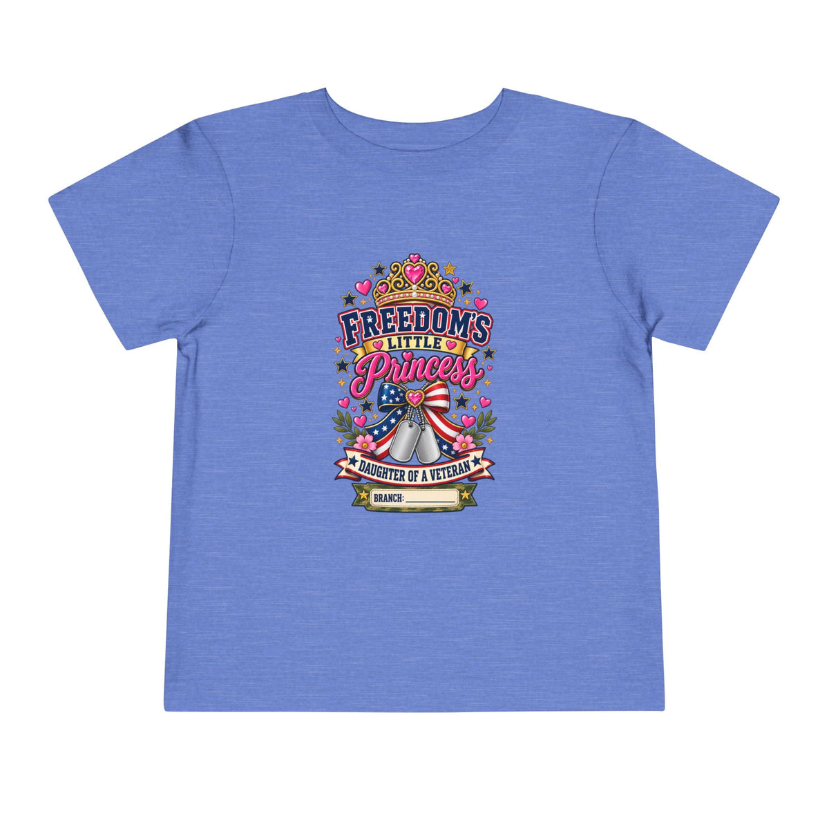 Freedom’s Little Princess Personalized Veteran Daughter Kids Shirt