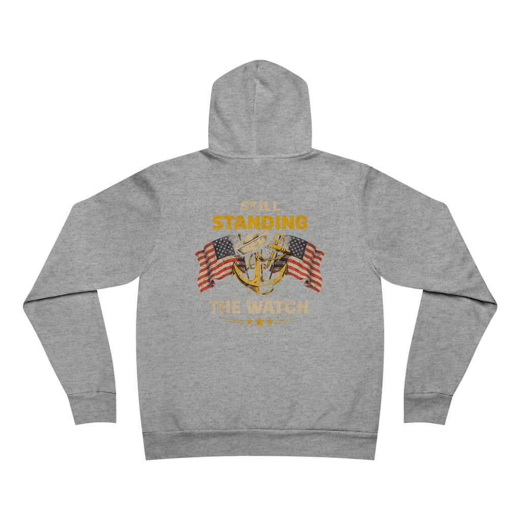 Still Standing the Watch Hoodie – Navy Veteran Military Graphic Sweatshirt