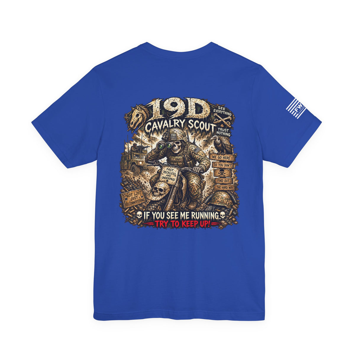 19D (Calvary Scout) - US Army Heavy Metal T-shirt | Army Veteran Shirt
