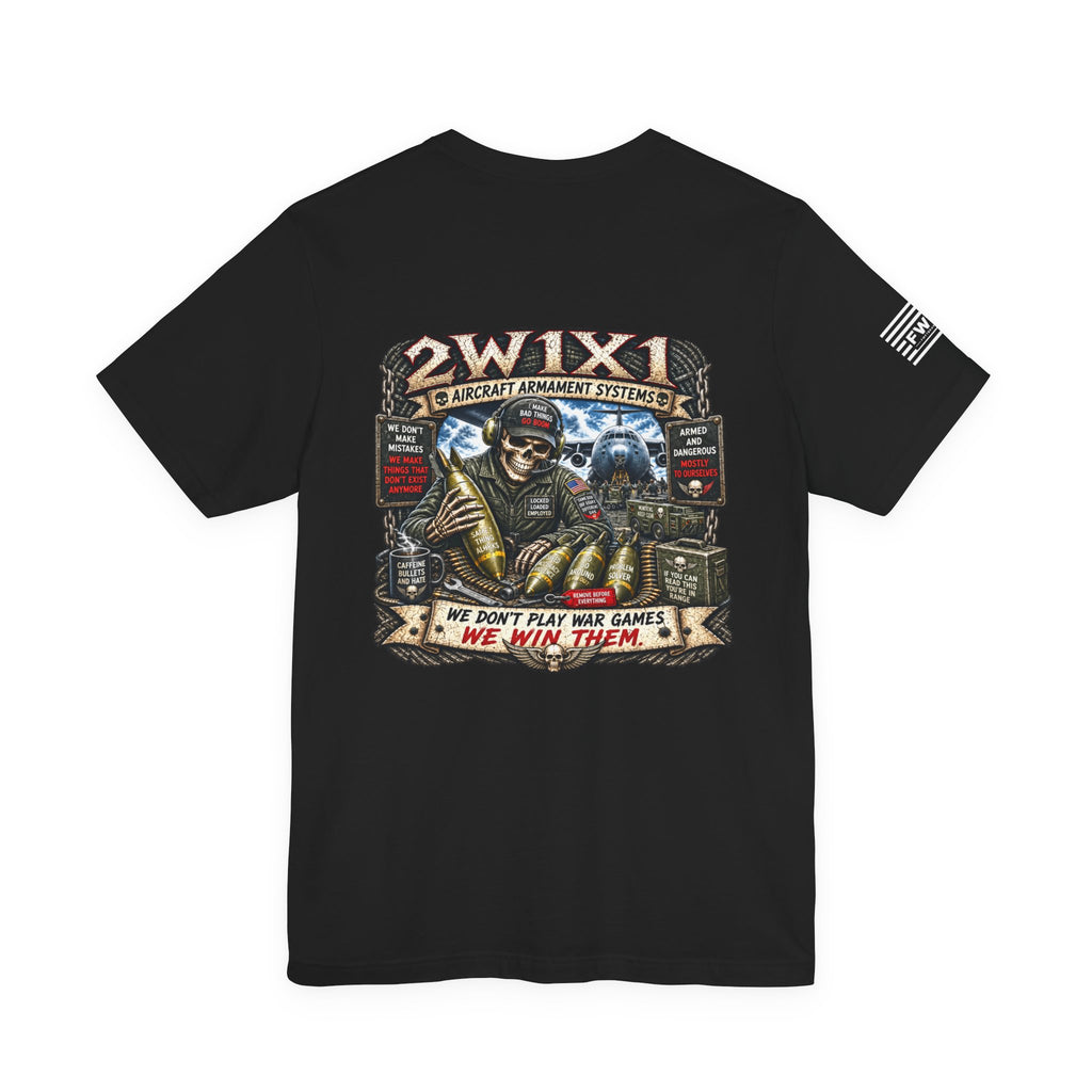 2W1X1 (Aircraft Armament Systems Specialist) - USAF AFSC Specific Heavy Metal Edition | Air Force Veteran T-Shirt