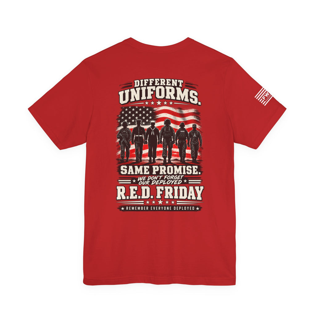 RED Friday Remember Everyone Deployed Shirt, Military Support T Shirt, Patriotic Deployment Tee, Veteran Family Military Appreciation Gift