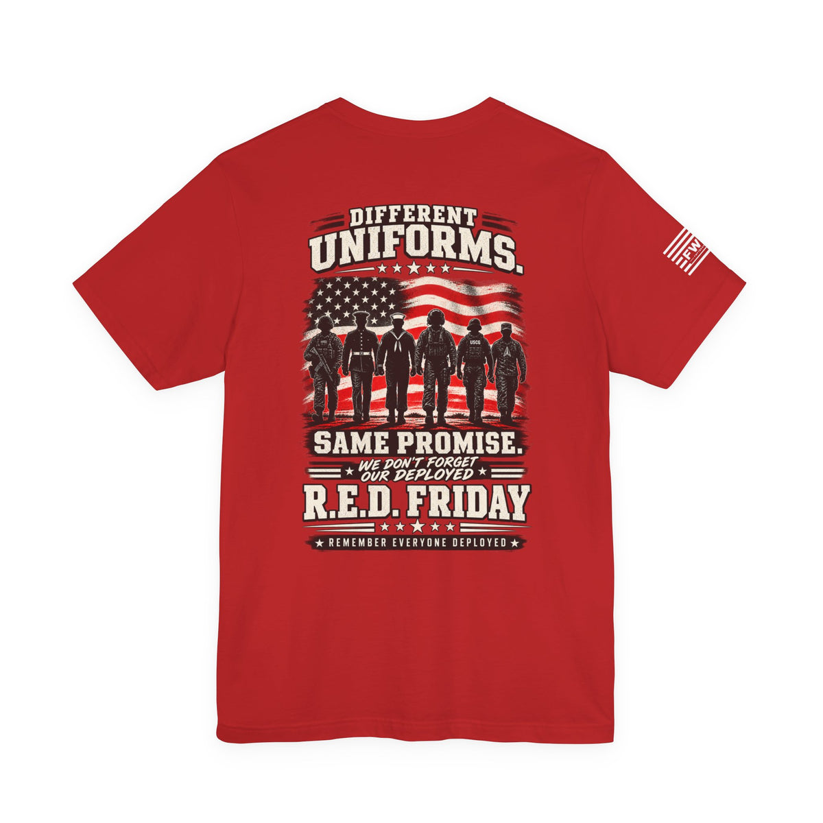 RED Friday Remember Everyone Deployed Shirt, Military Support T Shirt, Patriotic Deployment Tee, Veteran Family Military Appreciation Gift