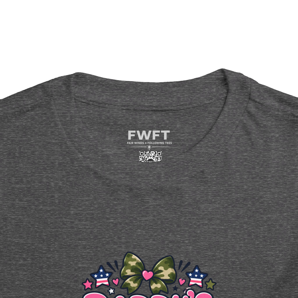 Daddy’s Brave Little Girl Shirt, Proud Daughter of a Veteran Kids Tee
