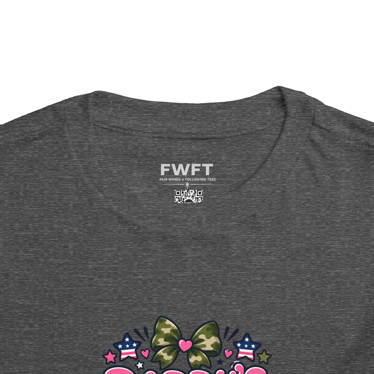 Daddy’s Brave Little Girl Shirt, Proud Daughter of a Veteran Kids Tee