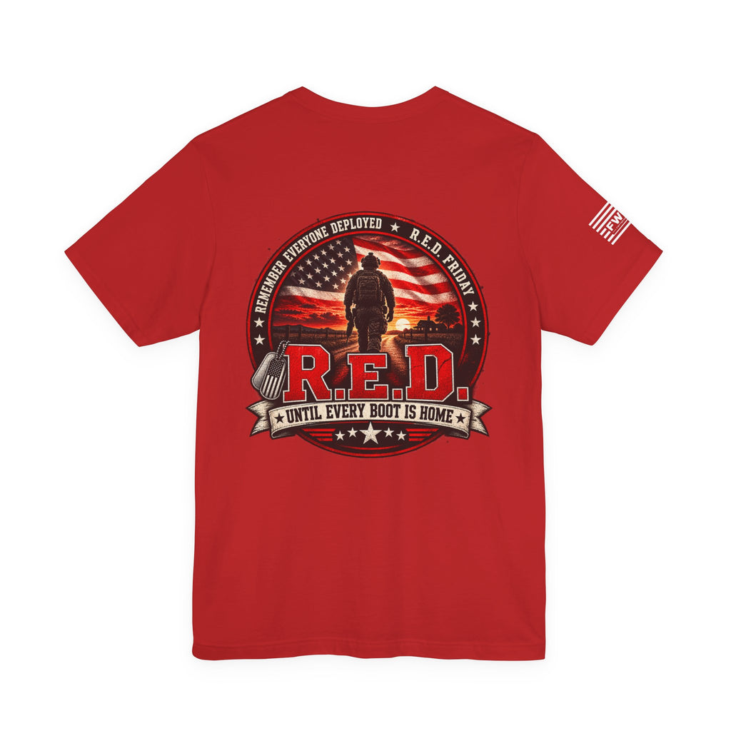 RED Friday Remember Everyone Deployed Shirt, Military Support T Shirt, Patriotic Deployment Tee, Veteran Family Military Appreciation Gift