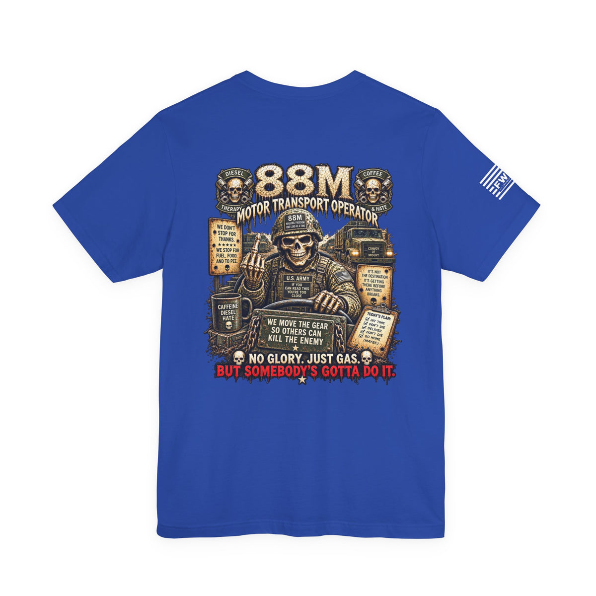 88M - US Army - Motor Transport Operator - Heavy Metal T-shirt | Veteran Military Shirt