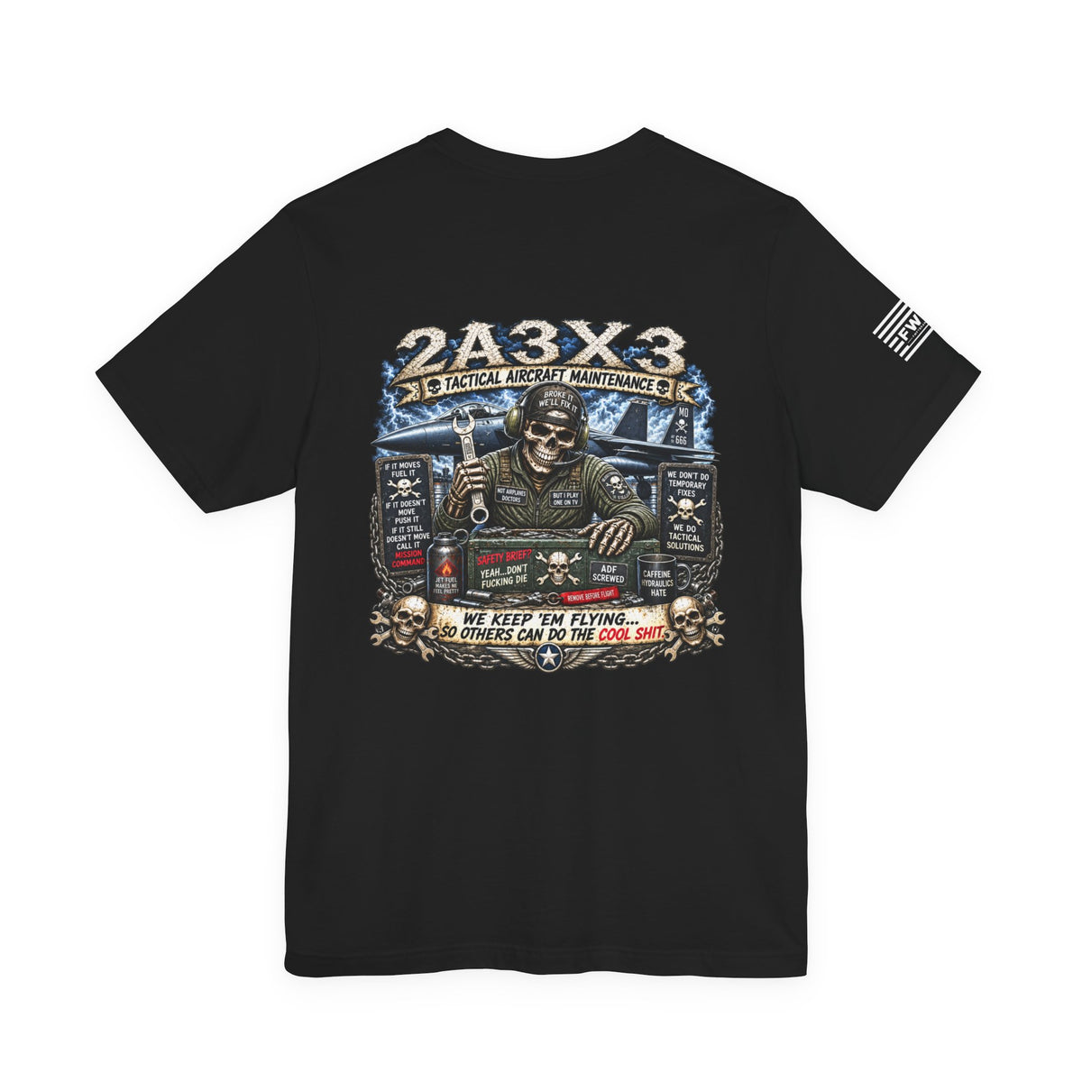 2A3X3 (Tactical Aircraft Maintenance) - USAF AFSC Specific Heavy Metal Edition | Air Force Veteran T-Shirt