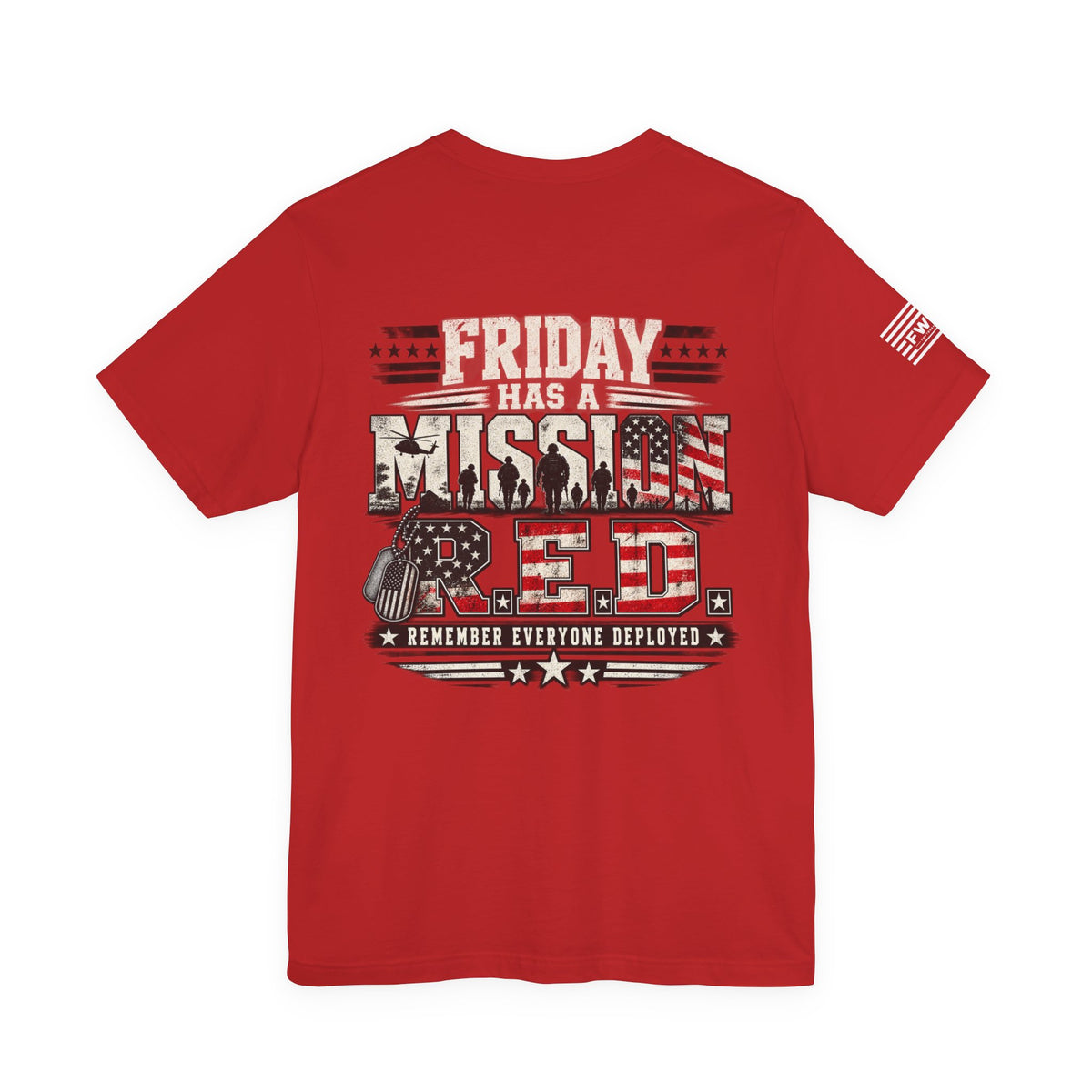 RED Friday Remember Everyone Deployed Shirt, Military Support T Shirt, Patriotic Deployment Tee, Veteran Family Military Appreciation Gift