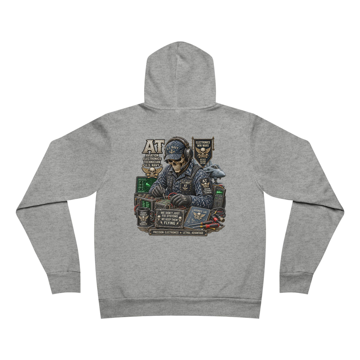 AT (Aviation Electronics Technician) US Navy Heavy Metal Hoodie – Wear Your Rate with Pride