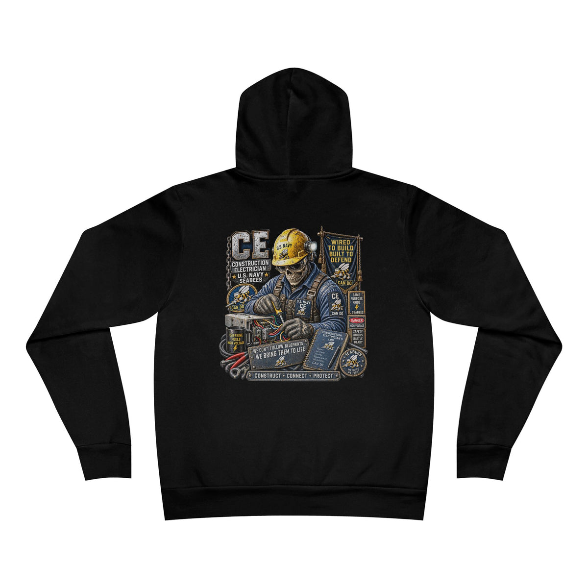 CE (Construction Electrician - Seabees) US Navy Heavy Metal Hoodie – Wear Your Rate with Pride