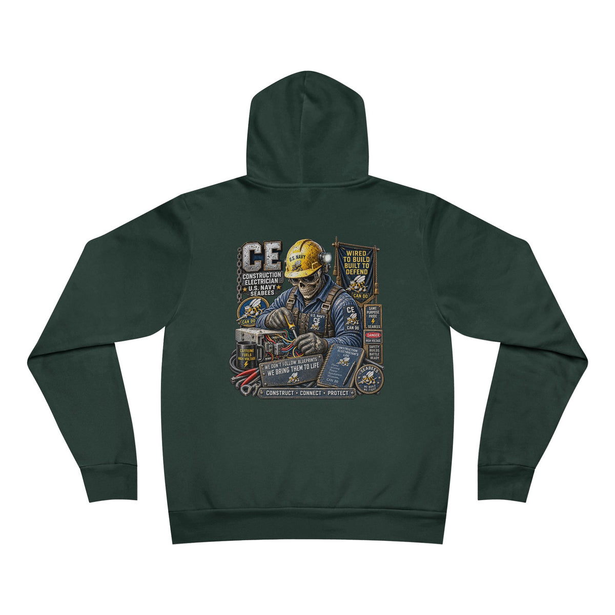 CE (Construction Electrician - Seabees) US Navy Heavy Metal Hoodie – Wear Your Rate with Pride