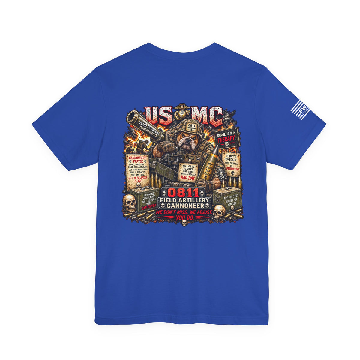 0811 Field Artillery Cannoneer Shirt, USMC Marine Corps Artillery Veteran T-Shirt
