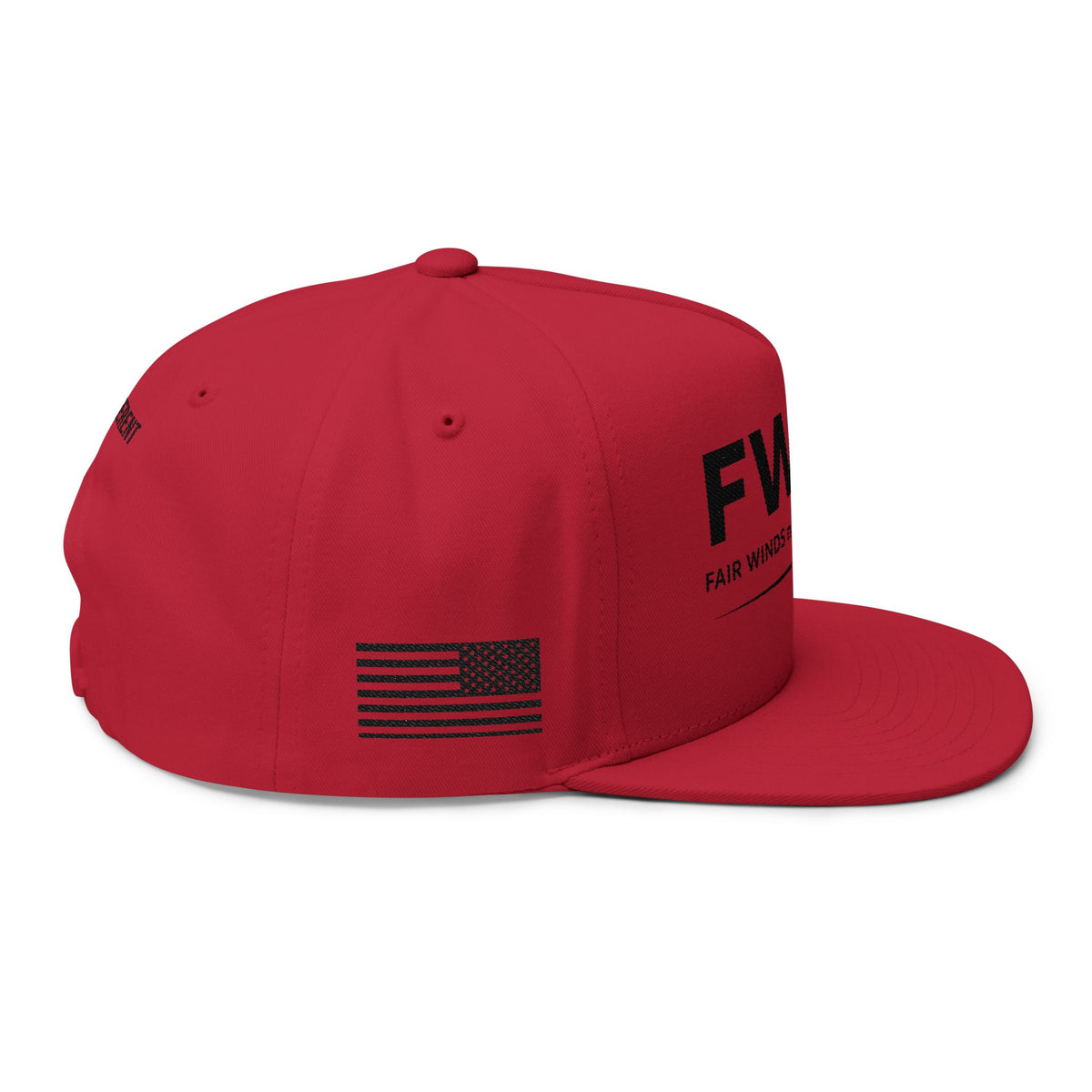 FWFT Hat, Fair Winds & Following Tees Snapback, Navy Veteran Inspired Cap, Flat Bill Military Hat, Streetwear Veteran Brand