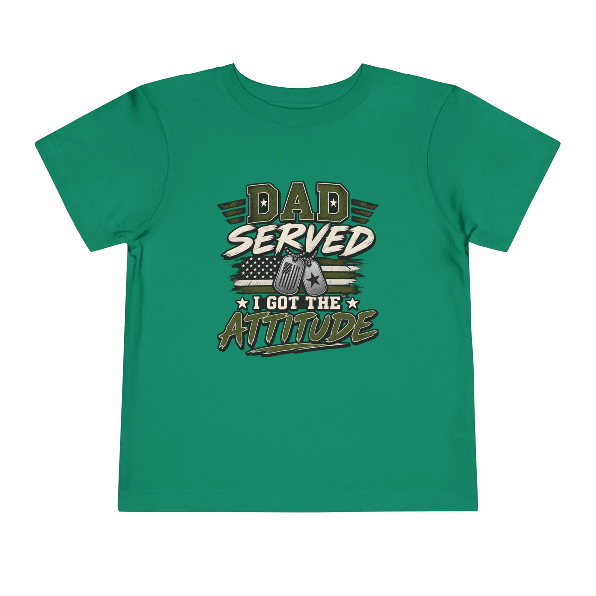 Dad Served. I Got the Attitude Boy Tee. Son of a Veteran Shirt for Boys, Proud Military Kid T Shirt, Veteran Dad Son Tee, Military Family Gift, Patriotic Youth Shirt, Veteran Family