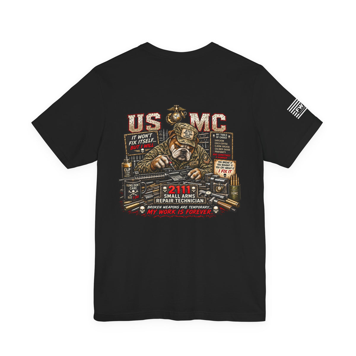 2111 Small Arms Repair Technician Shirt, USMC Marine Corps Armorer Veteran T-Shirt