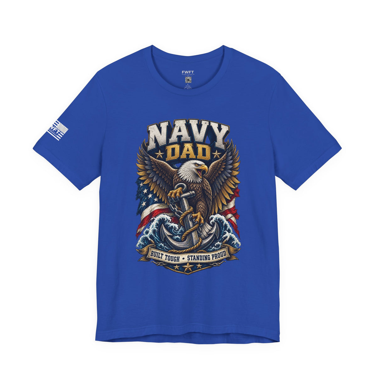 Navy Dad Built Tough Shirt, Proud Father of a US Sailor T Shirt, Navy Boot Camp Graduation Gift, Military Family Tee