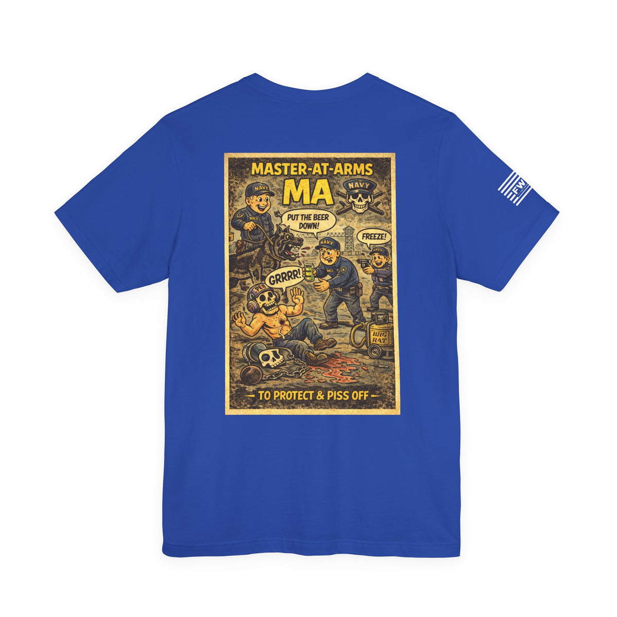 MA (Master-at-Arms) Shirt – 1950s Dark Humor Military Tee – Navy Veteran Graphic T-Shirt – Vintage Style Work Rate Design