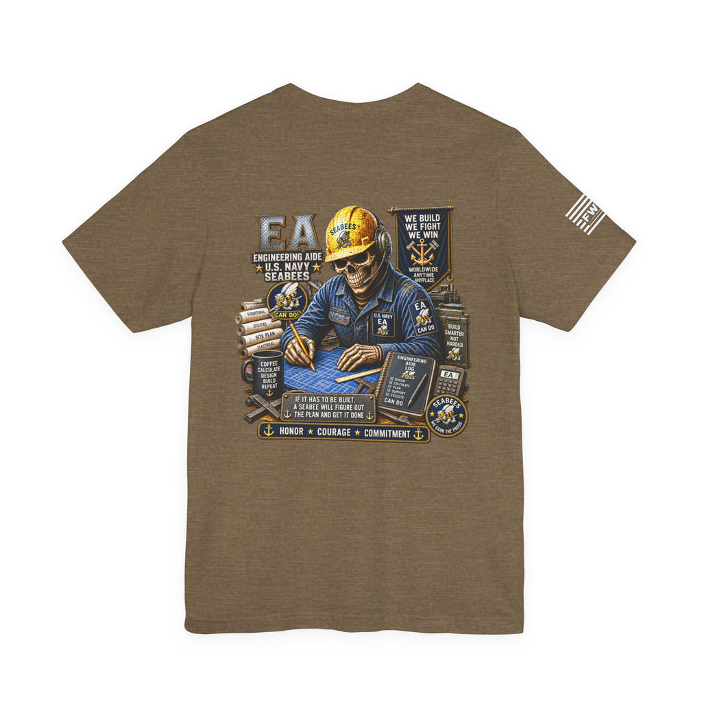 EA (Engineering Aide - Seabees) - Heavy Metal Rate Specific T-shirt