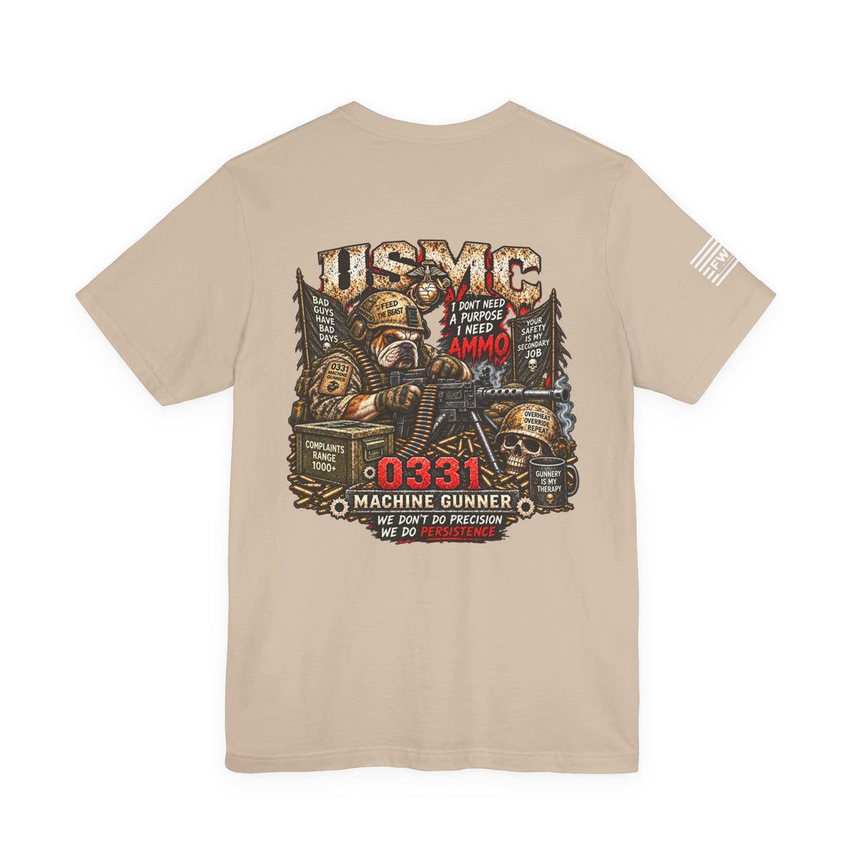 0331 Machine Gunner Shirt, USMC Marine Corps Infantry Veteran T-Shirt