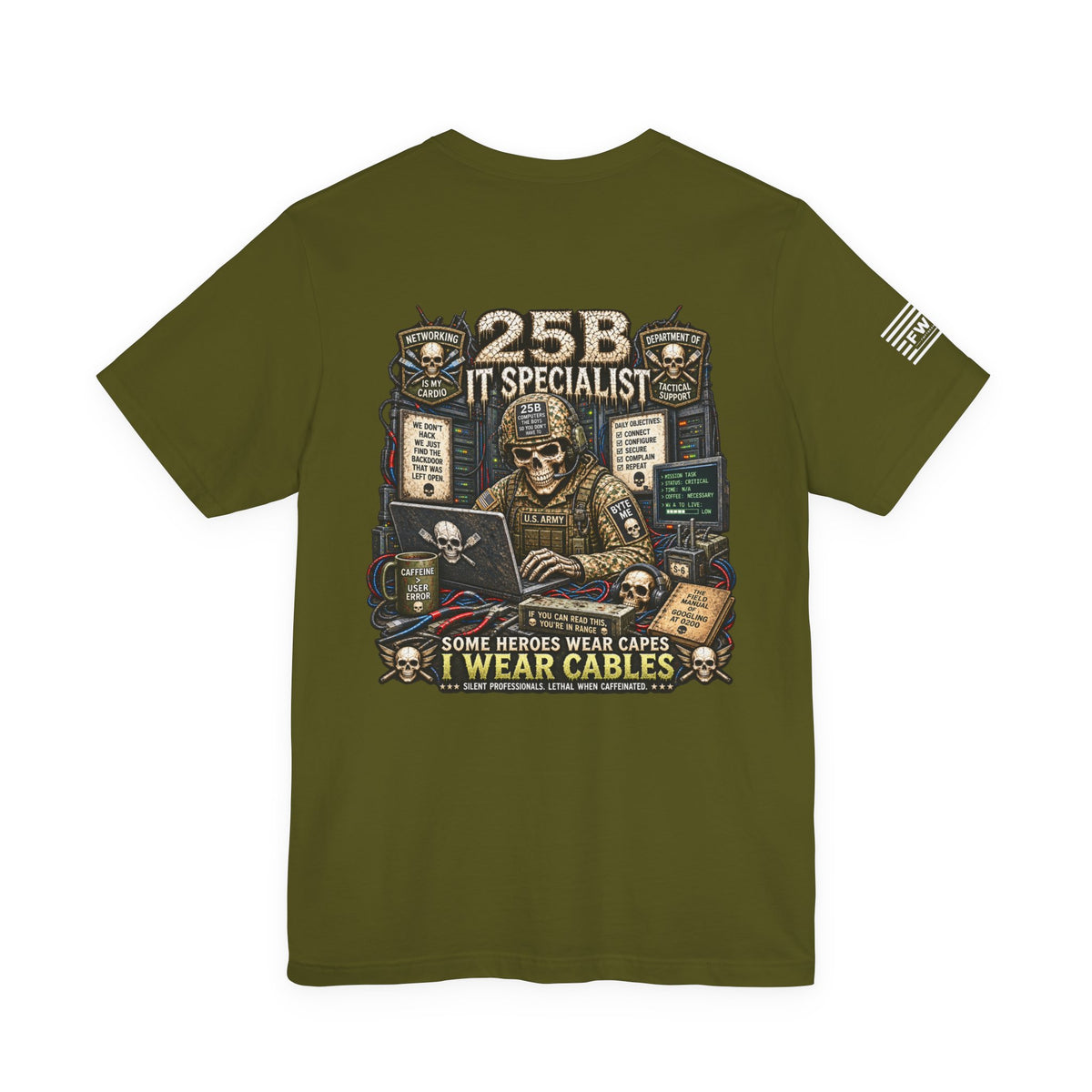 25B (IT Specialist) - US Army Heavy Metal T-shirt | Army Veteran Shirt