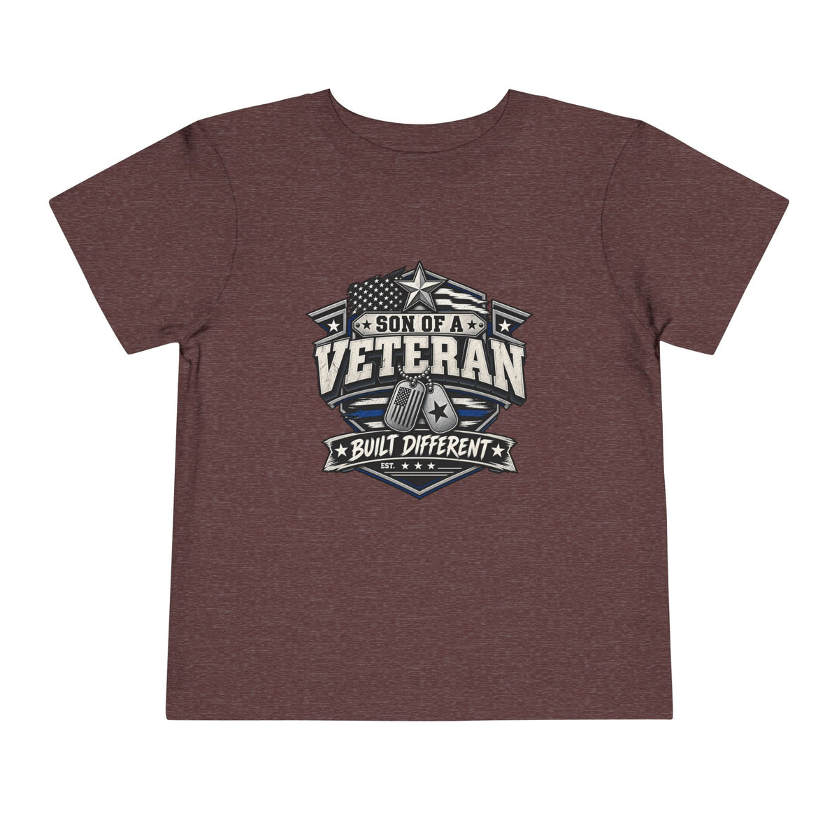 Son of a Veteran. Built Different. Son of a Veteran Shirt for Boys, Proud Military Kid T Shirt, Veteran Dad Son Tee, Military Family Gift, Patriotic Youth Shirt, Veteran Family