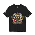 My Pride Wears Navy Dad Shirt, Proud Father of a US Sailor T Shirt, Navy Boot Camp Graduation Gift, Military Family Tee