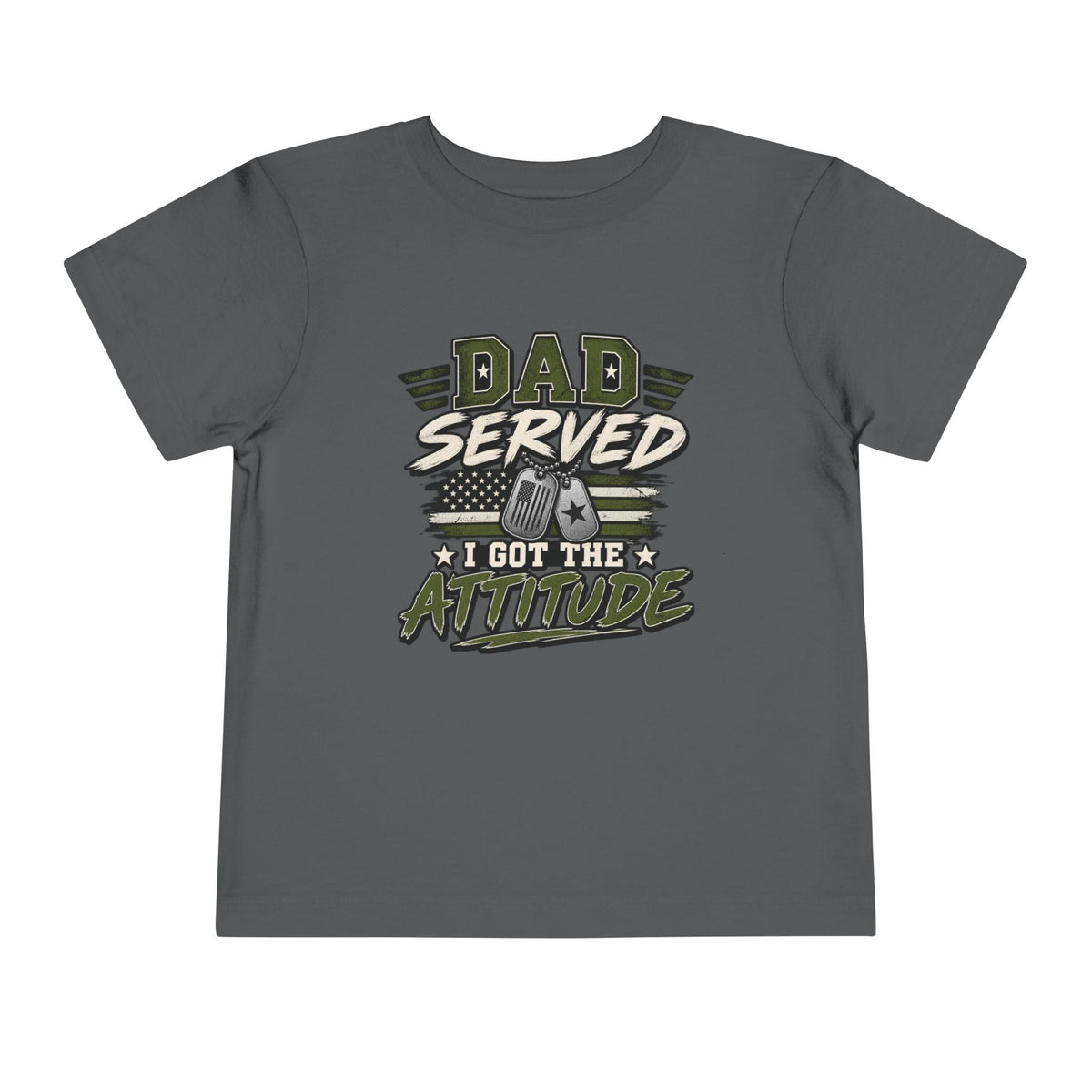 Dad Served. I Got the Attitude Boy Tee. Son of a Veteran Shirt for Boys, Proud Military Kid T Shirt, Veteran Dad Son Tee, Military Family Gift, Patriotic Youth Shirt, Veteran Family