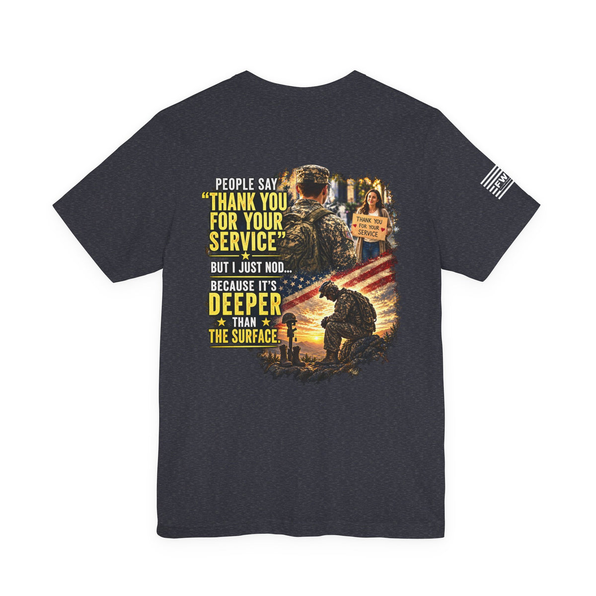 PTSD Awareness Shirt - People Say Thank You For Your Service Veteran T-Shirt | Military Pride Tee | PTSD Awareness Shirt | Veteran Gift