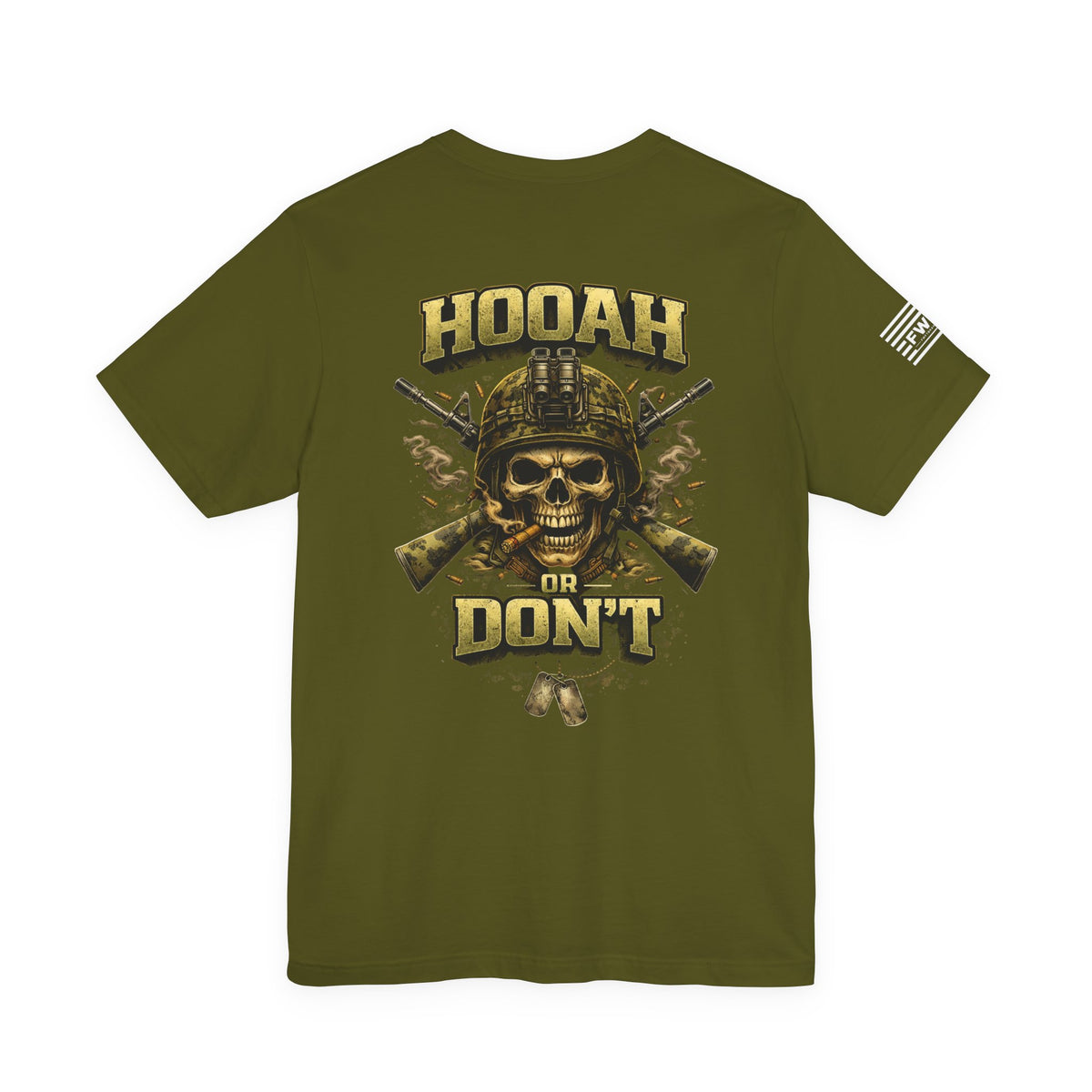 US Army - Hooah or Don’t Military Skull Tee — Tactical Veteran Graphic T-Shirt