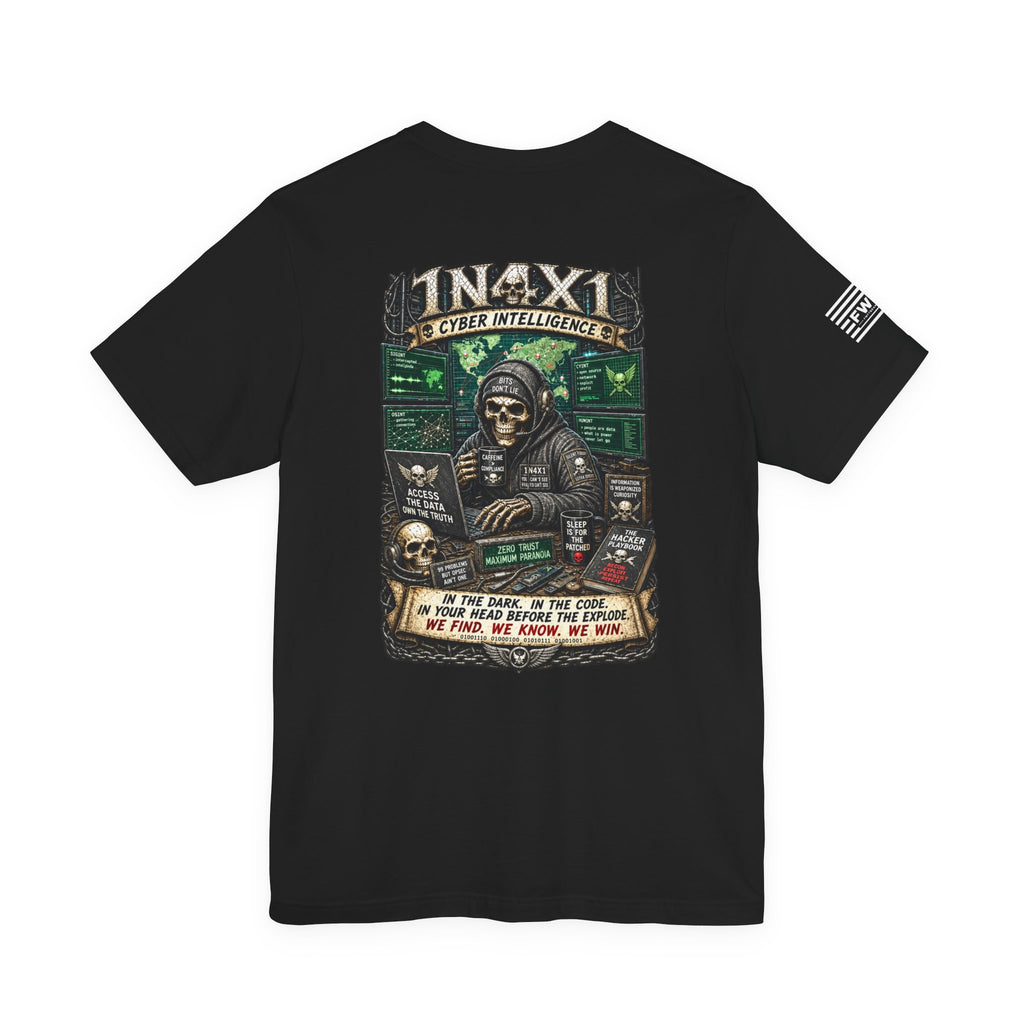 1N4X1 (Cyber Intelligence Analyst) - USAF AFSC Specific Heavy Metal Edition | Air Force Veteran T-Shirt